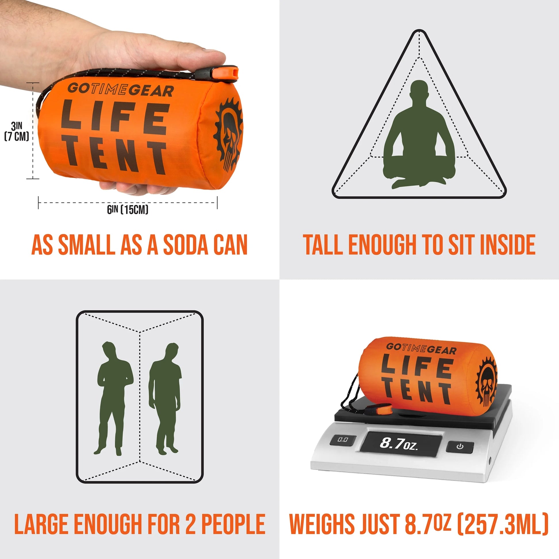 | Life Tent Emergency Survival Shelter - 2 Person Tube Tent | 