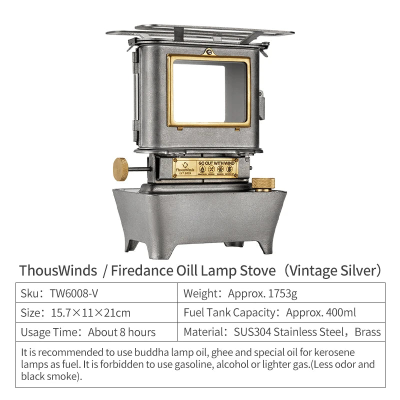 Fire Dance Oil Lamp, portable Stove  